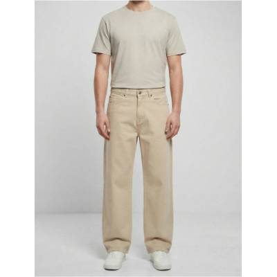 Urban Classics Pánské béžové bavlněné džíny wide leg