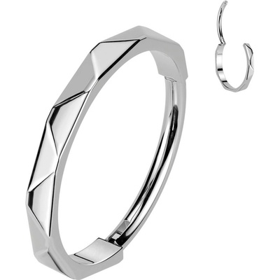 Šperky4U Segment kruh helix cartilage tragus septum piercing titan TIT1335-0808