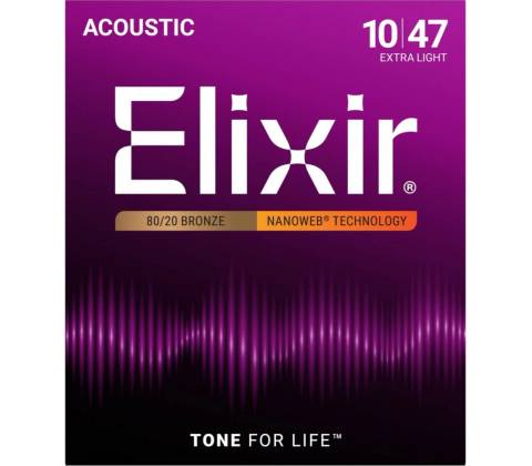 Elixir 010-047 Nanoweb Bronze Extra Light 11002