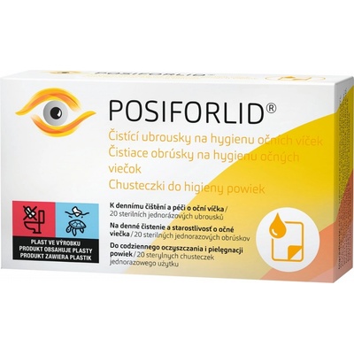 POSIFORLID Čistící ubrous.na hyg.očních víček 20ks – Zboží Dáma