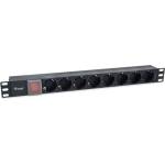 Equip Разпределителна кутия за мрежа Equip - 333286 (C14, 8 Schuko, Rack 1U, 1, 8 m кабел, черна) (333286)