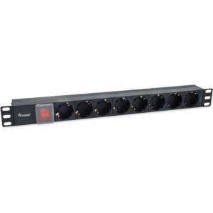 Equip Разпределителна кутия за мрежа Equip - 333286 (C14, 8 Schuko, Rack 1U, 1, 8 m кабел, черна) (333286)