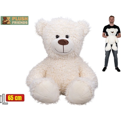 Mikro trading Plush Friends - Medvěd plyšový - 65 cm - bílá