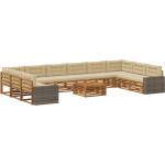 vidaXL Комплекти дивани 11 бр. Солидно акациево дърво (3383941)