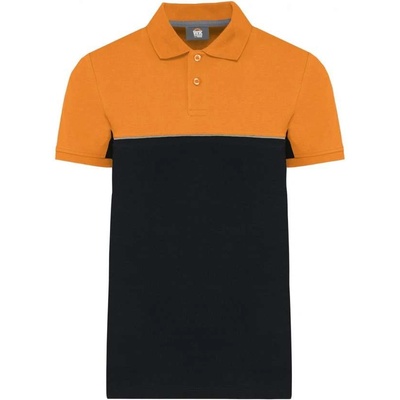 Unisex eco-friendly dvoubarevná polokošile Three žlutá černá