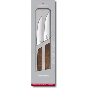 Victorinox - Комплект от 2 ножа за стейк SWISS MODERN, 12 cm, орех (GG924)