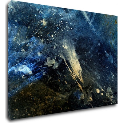 Impresi Obraz Abstrakt modrý se zlatým detailem - 70 x 50 cm