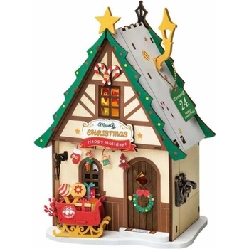 RoboTime Miniatura domečku Svítící vánoční dům