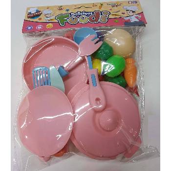 Image 1 of Armtoys ДЕТСКИ КОМПЛЕКТ ТИГАН И ТЕНДЖЕРА С ПРОДУКТИ В ПЛИК 2 ЦВЯТА