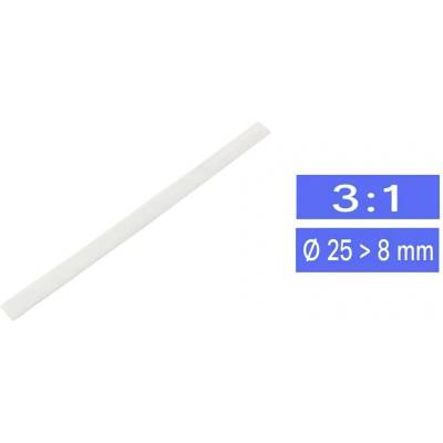 Tenkostenná zmršťovacia bužírka / ø pred / po zmrštení: 25 mm / 8 mm, biela