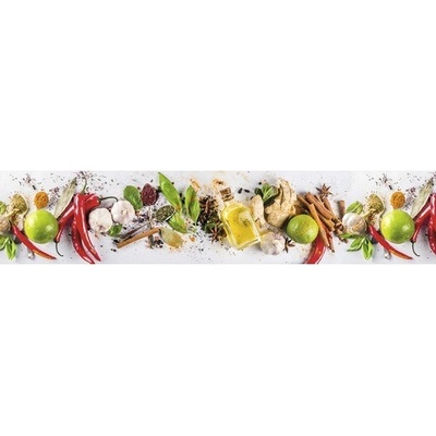 mySpotti SP-F2-1825 Samolepící PVC tapeta do kuchyně Splash koření Livian, rozměry 2800 x 600 mm