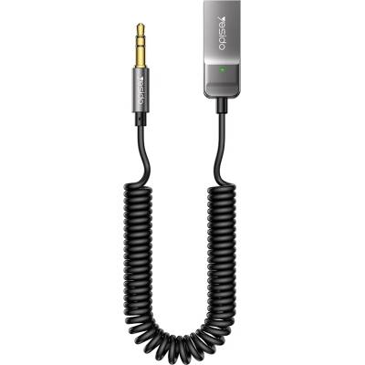Yesido Аудио кабел Yesido YAU82 - Bluetooth Car Player, USB към Jack 3.5mm, Coil Design, Nylon Braided, 1.4m - Черен