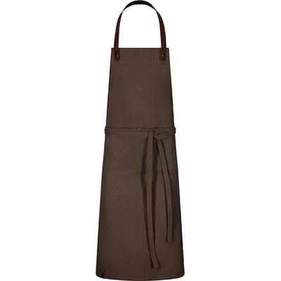 Exner Dlouhá pracovní zástěra s laclem EX198 Toffee Washed 75 x 100 cm