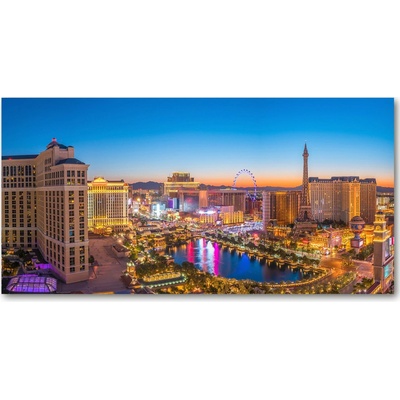 Foto obraz sklo tvrzené Las Vegas USA 100x50 cm
