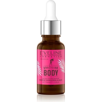 Eveline Cosmetics Brazilian Body samoopaľovacie kvapky na tvár a telo 18 ml