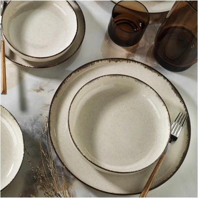 Asir Jídelní sada béžová porcelán 710KTP3410 16 ks