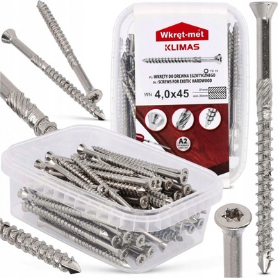 KLIMAS Skrutka do exotického dreva 4x45mm TX15 (200ks) WN-40045-A2