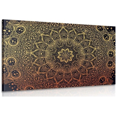 Obraz zlatá orientální Mandala - 150x100