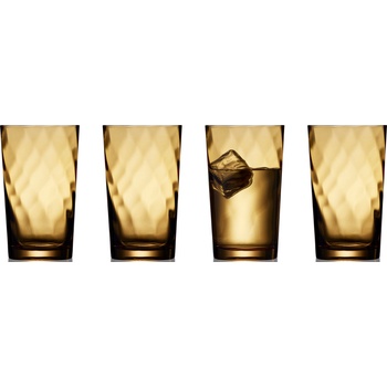 LyngbyGlas Чаши за напитки и питиета Vienna 450 мл кехлибарени 4 бр (31722)