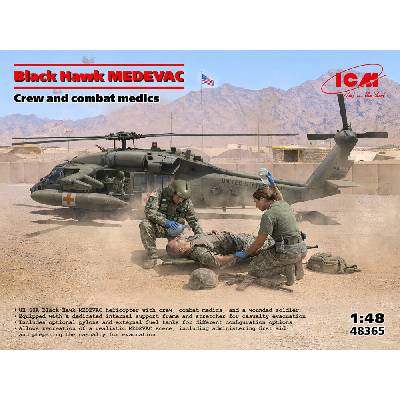 ICM Black Hawk MEDEVAC w/ Crew & Combat Medics 1:48