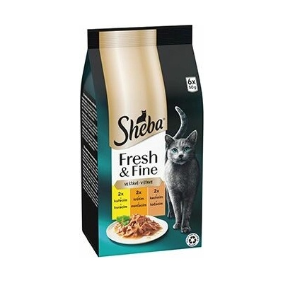 Sheba Fresh & Fine mix kura morka kačica 6 x 50 g