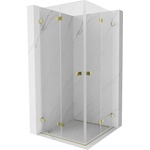 Mexen Lunar-F Duo душ кабина сгъваема 80 x 80 см, прозрачна, златна - 836-080L-080P-50-00 (836-080L-080P-50-00)