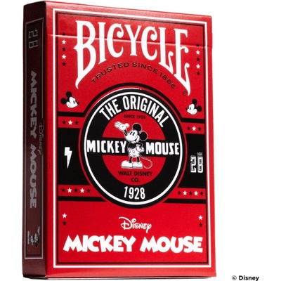 Bicycle Disney Classic Mickey Mouse hrací karty červené – Zboží Dáma