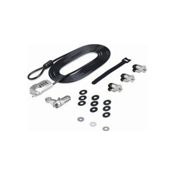 StarTech.com Laptop/Desktop & Peripheral Lock Kit, 9.8ft (3m) Cable - Sada zámků pro pracovní stanici - proti krádeži - černá a stříbrná - 3 m - kompatibilní s TAA