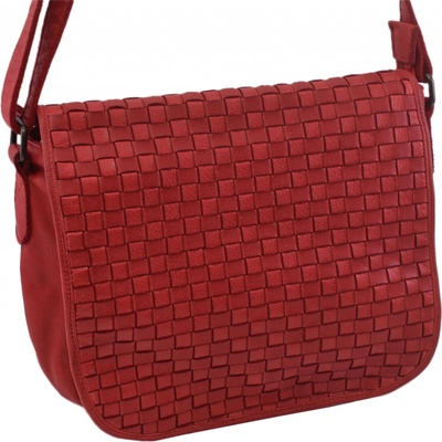 Mercucio dámská kožená crossbody kabelka červená 270112