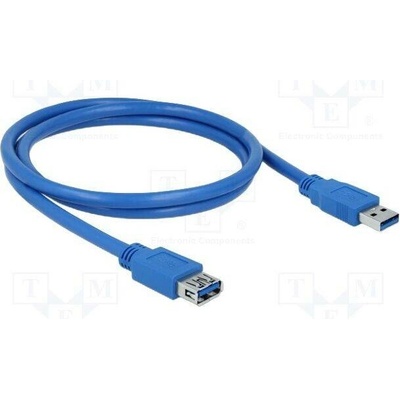 Delock 82538 USB A zásuvka USB A vidlice zlacený 1m modrý