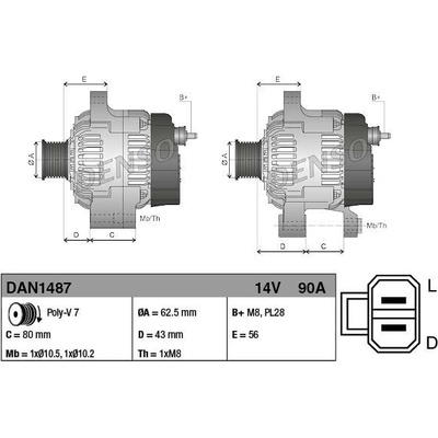 Generátor DENSO DAN1487