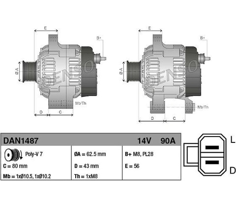 Generátor DENSO DAN1487