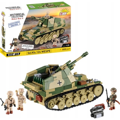 COBI 2598 WW II Německá lehká polní houfnice Sd.Kfz. 124 WESPE 1:28