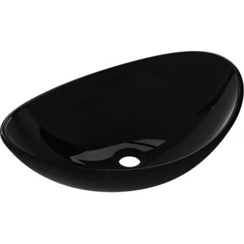 Mexen Sonia стъклена умивалник за плот 54 x 37 см, черна - 24145470 (24145470)