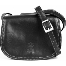 Malá lovecká kožená crossbody kabelka no. 46 černá