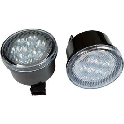 Sada LED blinkrů, Čistý, Přední, Jeep Wrangler JK, serie Crystal