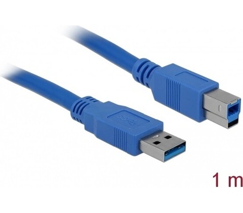 Delock 82580 (USB 3.0, A-B, samec/samec) 1m modrý