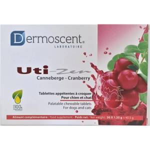 Dermoscent Uti-Zen хранителна добавка за уринарния тракт на кучета и котки- 30 т