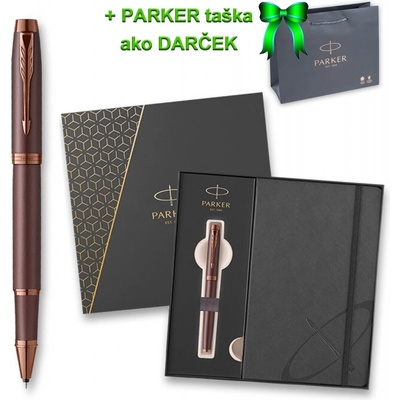 Parker 1502/5490514 IM Monochrome Burgundy roller darčeková súprava so zápisníkom