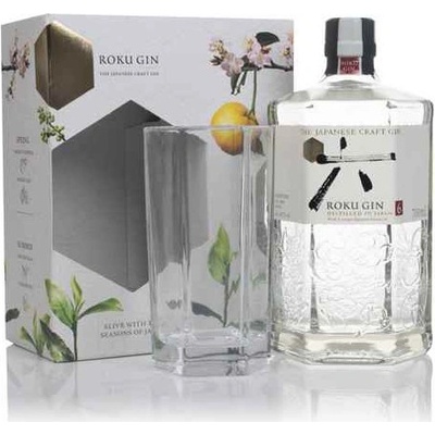 Suntory ROKU GIN 43% 0,7 l (dárkové balení 1 sklenička)