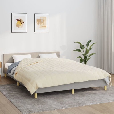 vidaXL Zátěžová deka světle krémová 15 kg textil 220x230