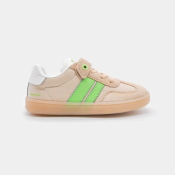 Mayoral Спортни ниски кецове в цвят Пясък с електрикаво зелени детайли за мини момче Mayoral