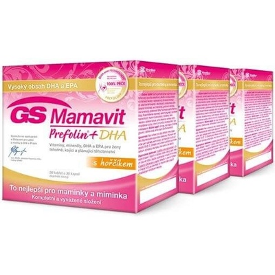 GS Mamavit Prefolin+DHA 90 tablet + 90 kapslí