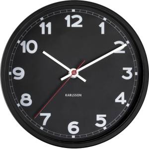 Karlsson Стенен часовник New Classic 20 см черен (KA5846BK)