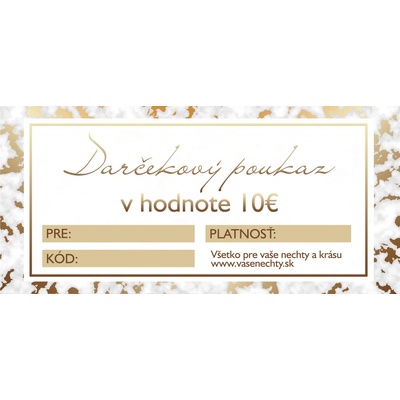 ERANTI Darčekový poukaz v hodnote 10€ (skvelý darček pre ženu)