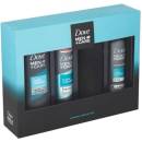 Dove Men + Care Clean Comfort sprchový gel 250 ml + sprchová pěna 200 ml + deospray 150 ml + láhev na vodu dárková sada