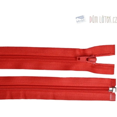 Zips špirálový 6mm deliteľný 50cm červený
