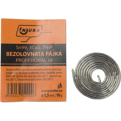 Cín pájecí bezolovnatý 1,5mm Sn99.3Cu0.7 10g