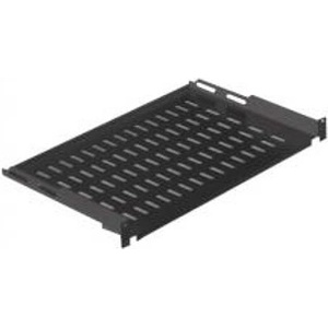 Mirsan Рафт Mirsan MR. RAK1U25.01, 19", 250мм дълбочина, до 30кг товароносимост, черен (MR.RAK1U25.01)