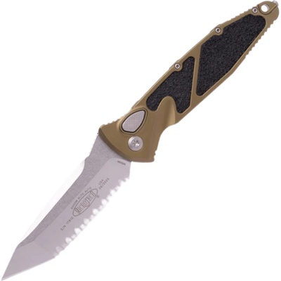 Microtech SOCOM ELITE AUTO T/E STONEWASH FULL SERRATE OD GREEN 161A-12OD